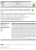 Cover page: Vaccine hesitancy as an opportunity for engagement: A rapid qualitative study of patients and employees in the U.S. Veterans Affairs healthcare system.