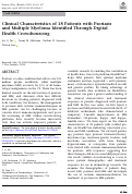 Cover page: Clinical Characteristics of 18 Patients with Psoriasis and Multiple Myeloma Identified Through Digital Health Crowdsourcing