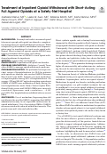 Cover page: Treatment of Inpatient Opioid Withdrawal with Short-Acting Full Agonist Opioids at a Safety-Net Hospital