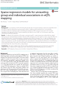 Cover page: Sparse regression models for unraveling group and individual associations in eQTL mapping