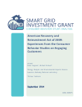 Cover page: American Recovery and Reinvestment Act of 2009: Experiences from the Consumer Behavior Studies on Engaging Customers: