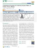 Cover page: Computational Procedure for Predicting Excipient Effects on Protein-Protein Affinities.