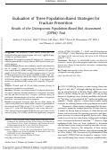 Cover page: Evaluation of Three Population-Based Strategies for Fracture Prevention