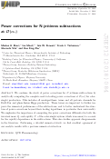 Cover page: Power corrections for N-jettiness subtractions at Oαs