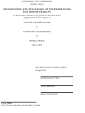 Cover page: Development and Evaluation of Software Tools for Speech Therapy