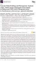 Cover page: Genome-Wide Profiling and Phylogenetic Analysis of the SWEET Sugar Transporter Gene Family in Walnut and Their Lack of Responsiveness to Xanthomonas arboricola pv. juglandis Infection