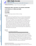 Cover page: Emphasizing others persistence can promote unwarranted social inferences in children and adults.