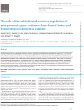 Cover page: The role of the orbitofrontal cortex in regulation of interpersonal space: Evidence from frontal lesion and frontotemporal dementia patients