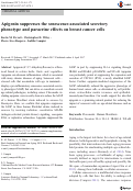 Cover page: Apigenin suppresses the senescence-associated secretory phenotype and paracrine effects on breast cancer cells