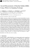 Cover page: Aircraft Measurements of Dimethyl Sulfide (DMS) Using a Whole Air Sampling Technique