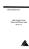 Cover page: Eighth Annual UCLA Survey of Business School Computer Usage