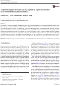 Cover page: T-optimal designs formulti-factor polynomial regressionmodelsvia a semidefinite relaxation method