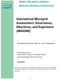 Cover page: International Microgrid Assessment: Governance, INcentives, and Experience (IMAGINE)