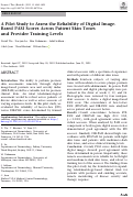 Cover page: A Pilot Study to Assess the Reliability of Digital Image-Based PASI Scores Across Patient Skin Tones and Provider Training Levels