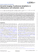 Cover page of Intravital imaging of pulmonary lymphatics in inflammation and metastatic cancer.