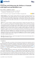 Cover page: Assessing and Enhancing the Welfare of Animals with Equivocal and Reliable Cues