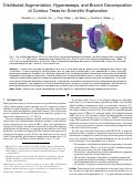 Cover page: Distributed Augmentation, Hypersweeps, and Branch Decomposition of Contour Trees for Scientific Exploration