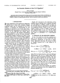 Cover page: An Iterative Solution of the N/D Equation