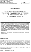 Cover page: Bare knuckle and better technics: trajectories of access to safe water in history and in the global south