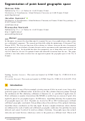 Cover page: Segmentation of point-based geographic space