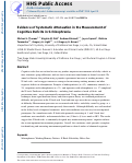 Cover page: Evidence of Systematic Attenuation in the Measurement of Cognitive Deficits in Schizophrenia