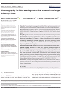 Cover page: Mammography facilities serving vulnerable women have longer follow‐up times