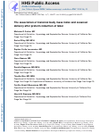 Cover page of The association of maternal body mass index and cesarean delivery after preterm induction of labor