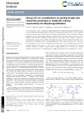 Cover page: Group 13 ion coordination to pyridyl breaks the reduction potential vs. hydricity scaling relationship for dihydropyridinates.