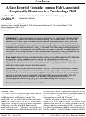 Cover page: A Case Report of Crotalidae Immune F(ab’)2-associated Coagulopathy Recurrence in a Preschool-age Child