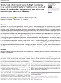 Cover page: Outbreak of densovirus with high mortality in a commercial mealworm (Tenebrio molitor) farm: A molecular, bright-field, and electron microscopic characterization.