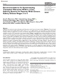 Cover page: Recommendations for Systematizing Transplant Education Within a Care Delivery System for Patients With Chronic Kidney Disease Stages 3 to 5