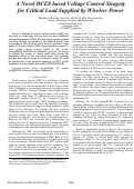 Cover page: A novel DCES based voltage control stragety for critical load supplied by wireless power