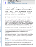 Cover page: Identification of psychiatric disorder subtypes from functional connectivity patterns in resting-state electroencephalography