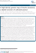 Cover page: A high-density genetic map of Arachis duranensis, a diploid ancestor of cultivated peanut