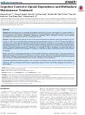 Cover page: Cognitive Control in Opioid Dependence and Methadone Maintenance Treatment