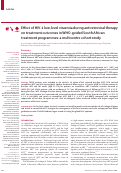 Cover page: Effect of HIV-1 low-level viraemia during antiretroviral therapy on treatment outcomes in WHO-guided South African treatment programmes: a multicentre cohort study