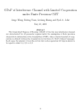 Cover page of GDoF of Interference Channel with Limited Cooperation under Finite Precision CSIT