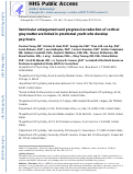 Cover page: Ventricular enlargement and progressive reduction of cortical gray matter are linked in prodromal youth who develop psychosis.