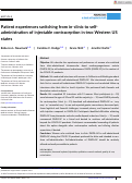 Cover page: Patient experiences switching from in‐clinic to self‐administration of injectable contraception in two Western US states