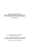 Cover page: Education's 'Perfect Storm?' Racial Resegregation, "High Stakes" Testing, &amp; School Inequities: The Case of North Carolina