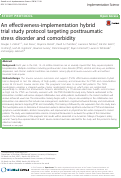 Cover page: An effectiveness-implementation hybrid trial study protocol targeting posttraumatic stress disorder and comorbidity.