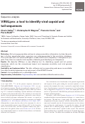 Cover page: VIRALpro: a tool to identify viral capsid and tail sequences