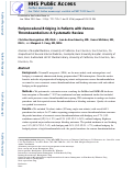 Cover page: Periprocedural Bridging in Patients with Venous Thromboembolism: A Systematic Review