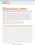 Cover page: Pharmacogenetic meta-analysis of genome-wide association studies of LDL cholesterol response to statins.