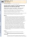 Cover page: Population Genetic Simulations of Complex Phenotypes with Implications for Rare Variant Association Tests