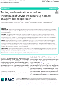 Cover page: Testing and vaccination to reduce the impact of COVID-19 in nursing homes: an agent-based approach