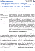 Cover page: Synergistic application of cardiac sympathetic decentralization and comprehensive psychiatric treatment in the management of anxiety and electrical storm.