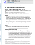 Cover page: The Protein Folding Problem: The Role of Theory