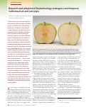 Cover page: Research and adoption of biotechnology strategies could improve California fruit and nut crops