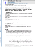 Cover page: Substance Use, Mental Health, HIV Testing, and Sexual Risk Behavior Among Men Who Have Sex With Men in the State of Maharashtra, India.